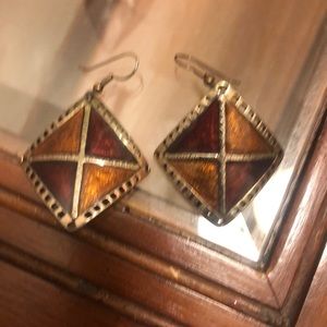 Women preowned brown Ear Rings